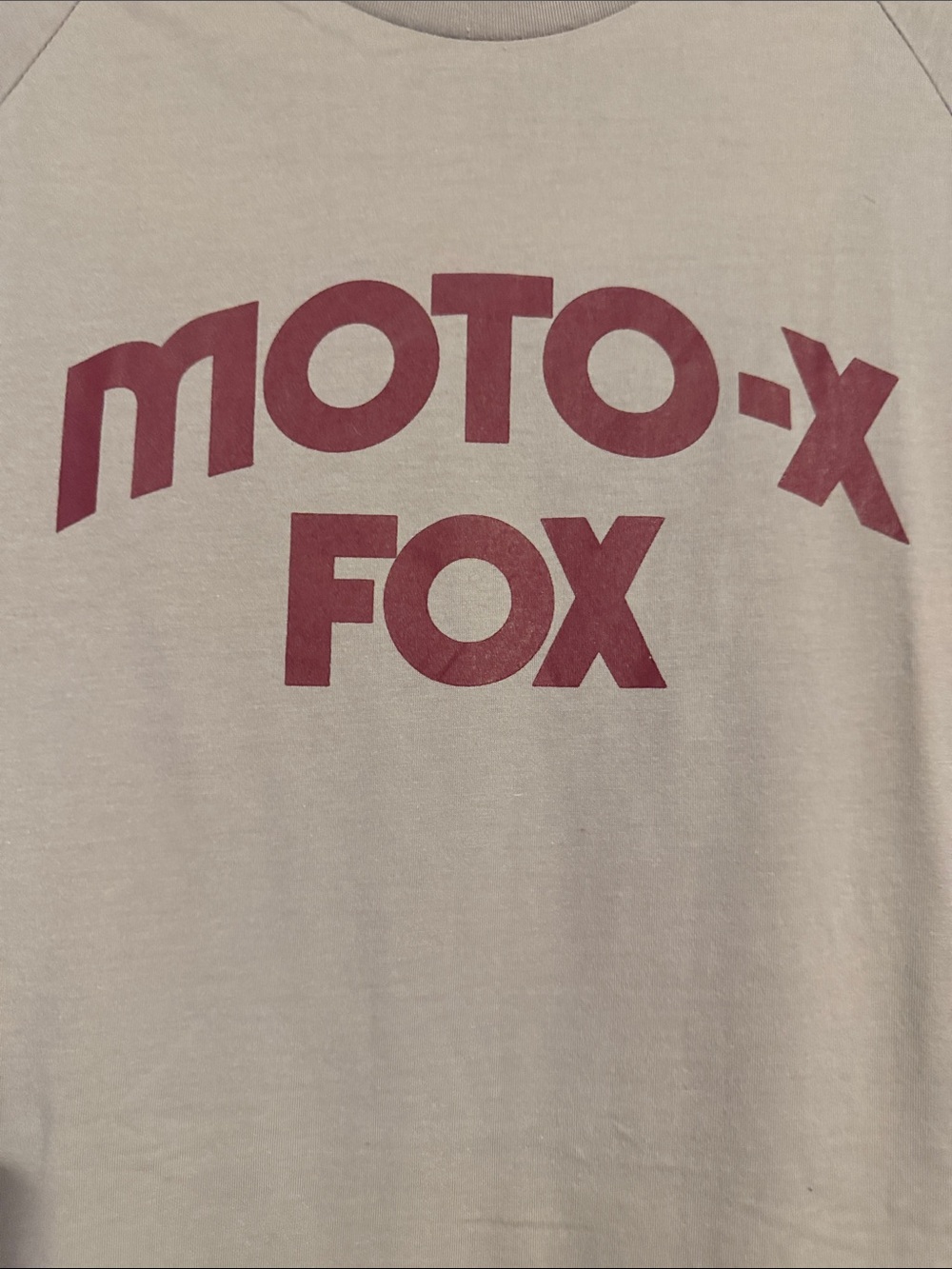Vintage Moto-X Fox Classics Motocross Long Sleeve T-Shirt w/Light Gray & Maroon